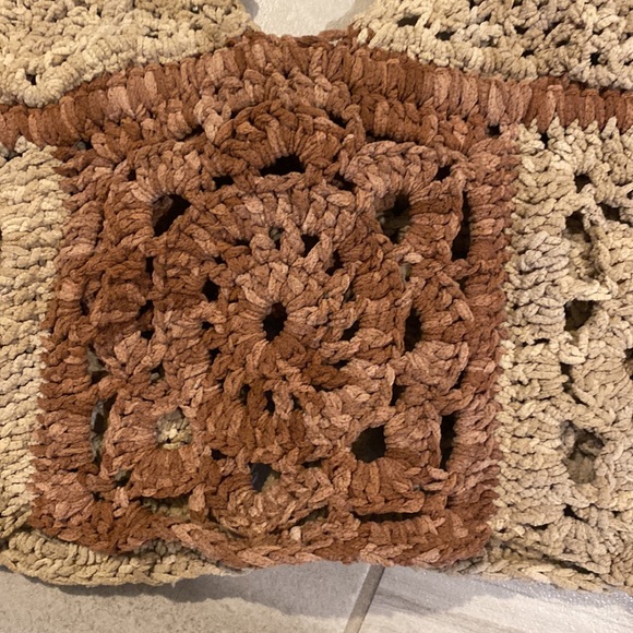 Boho festival top/beach cover up halter. Hand crocheted and perfect for summer - Picture 3 of 5